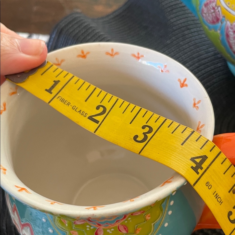 Dutch Wax Colorful Hand Painted Floral Ceramic New Teapot and 2 Cups Set - Picture 8 of 15